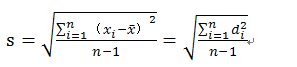 標準偏差的計算公式